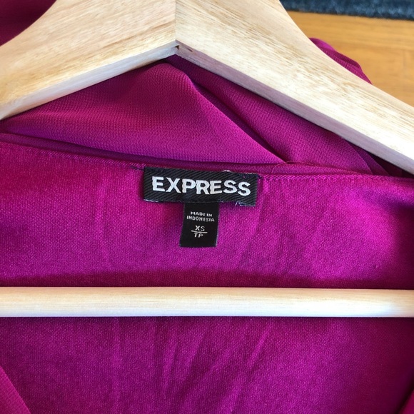 Express Fushcia Ruched Dress XS - Picture 5 of 6
